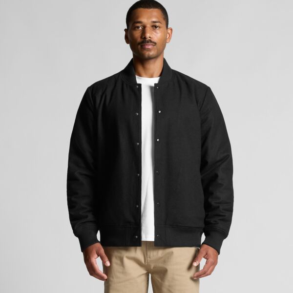 Mens Felt Bomber Jacket Thumbnail